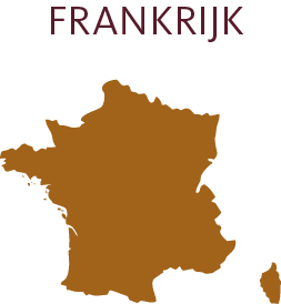 Frankrijk wijnkaart