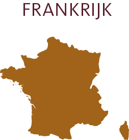 Frankrijk wijnkaart
