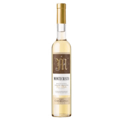 Fles Camilo Castilla Montecristo Moscatel Dulce, witte wijn uit Navarra, Spanje