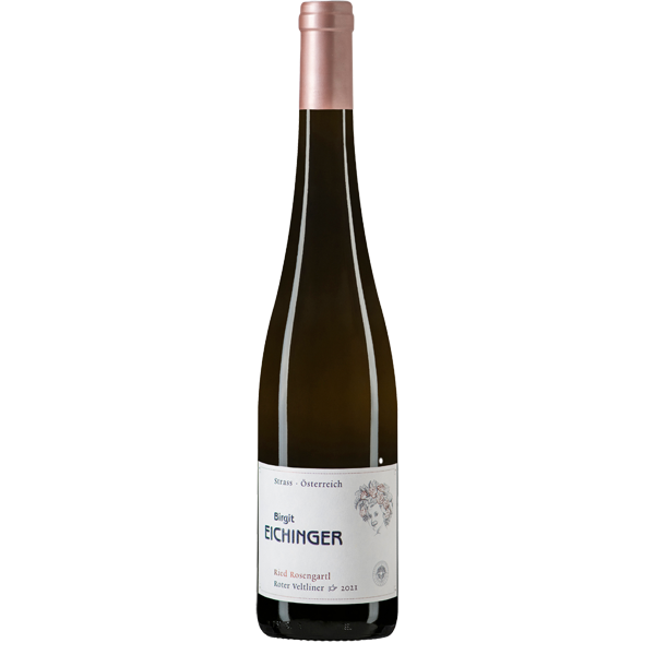 Fles Weingut Eichinger Roter Veltliner Rosengartl, witte wijn uit Kamptal, Oostenrijk