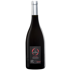 Fles Delobel La Parenthèse Rouge, lichte rode wijn van Pineau d'Aunis uit de Loire, Frankrijk