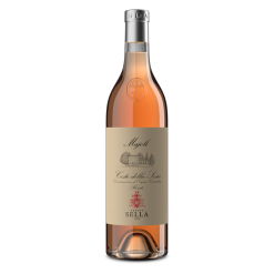 Fles Tenute Sella Majoli Rosato, droge rosé wijn uit de Coste della Sesia, Piemonte