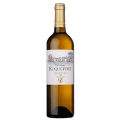 Fles Château Roquefort Blanc, witte wijn uit Frankrijk